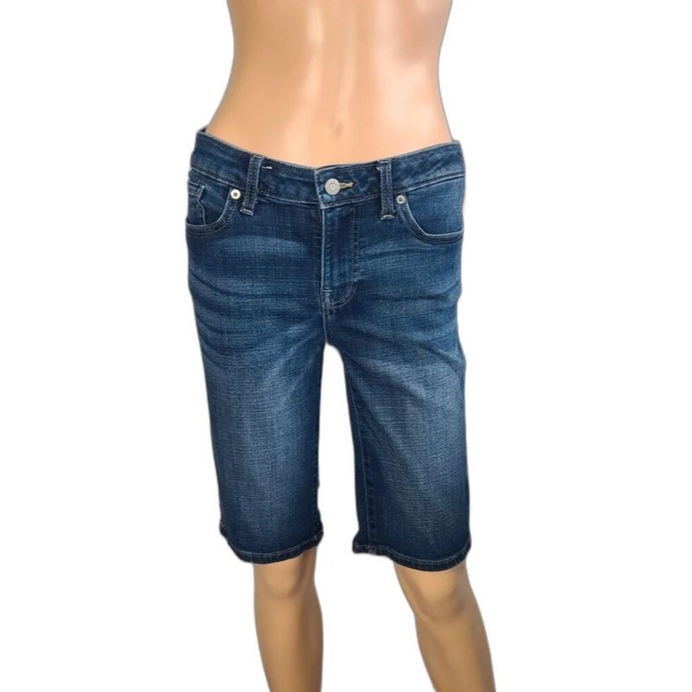Lucky Brand Los Angeles size 4 27 Denim The Bermuda Shorts mid rise dark wash